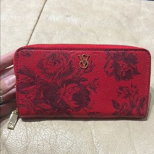 New Victoria Secret Red Floral Wallet